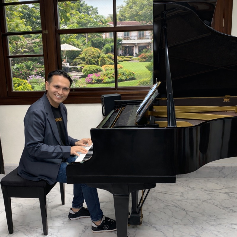 Piano waveform abstract visual